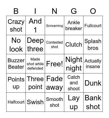 Curry Bingo Card