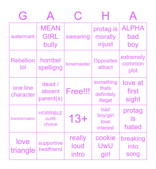 glmm bingo Card