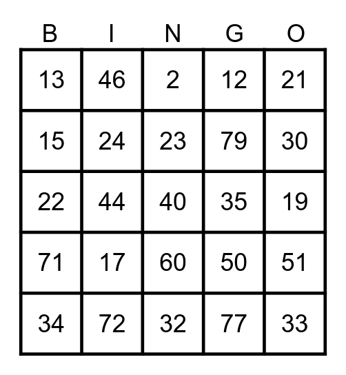 Ultimate Bingo Card