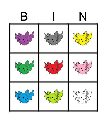 Fledermausbingo_Farben Bingo Card