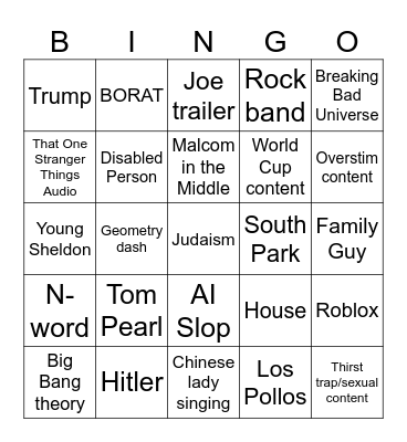 Wills insta Bingo Card