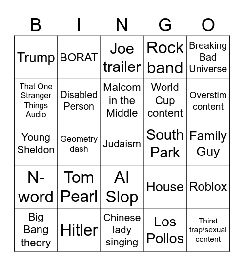 Wills insta Bingo Card