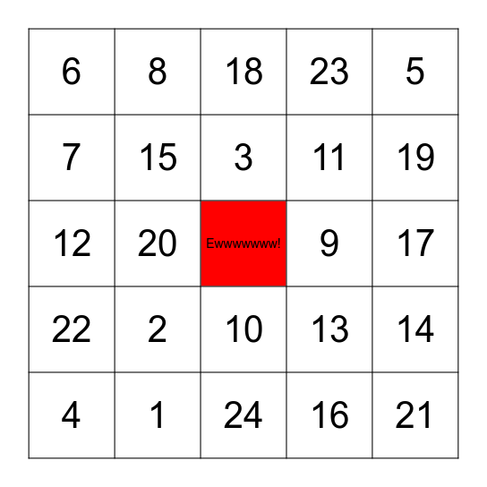 D20 Bingo Card