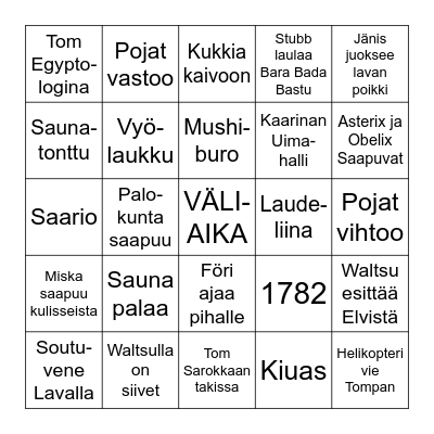 SAUNABINGO Card
