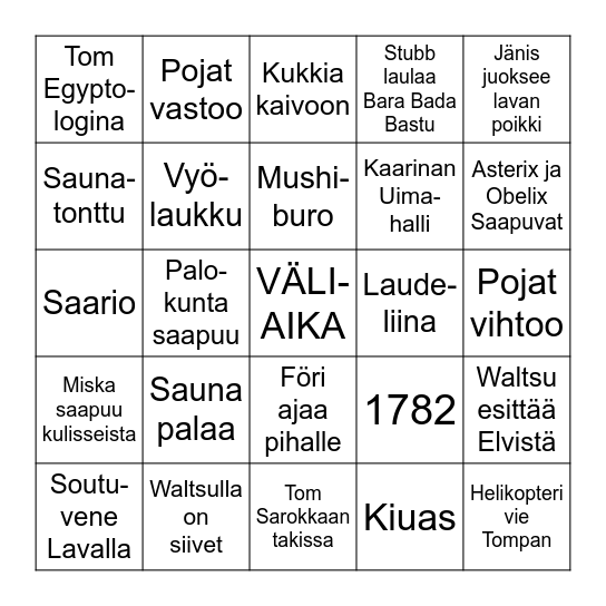 SAUNABINGO Card