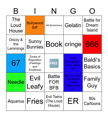 YouTube Bingo Card Bingo Card
