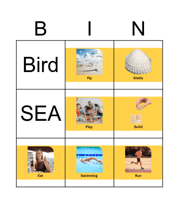 Beach Bingo Card