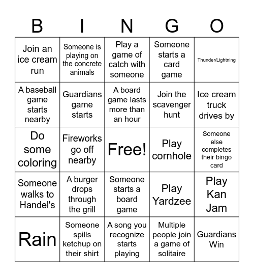 Birthday Bingo Card