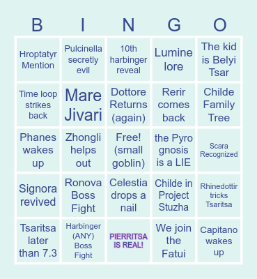 ARCHON QUEST BINGO Card