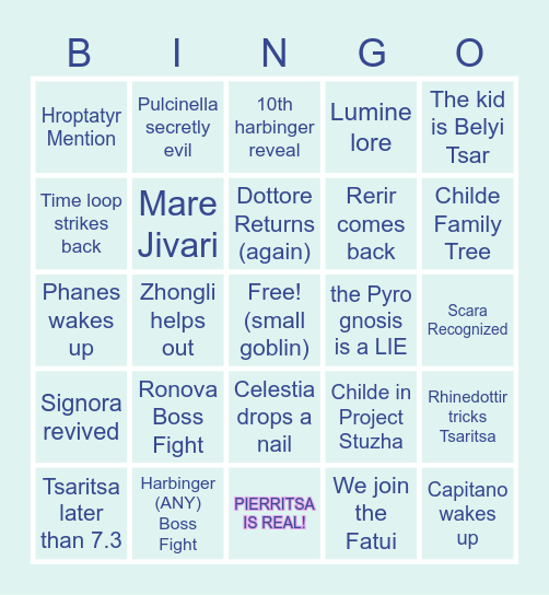 ARCHON QUEST BINGO Card
