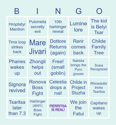 ARCHON QUEST BINGO Card