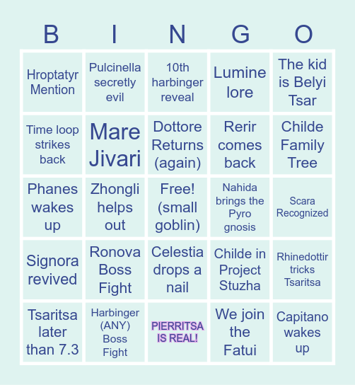 ARCHON QUEST BINGO Card