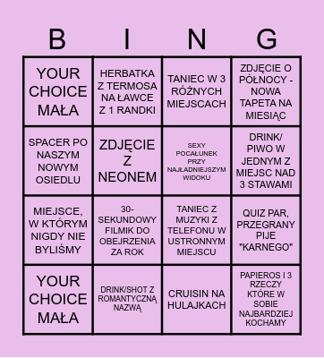 ROCZNICOWY NIGHT OUT Bingo Card