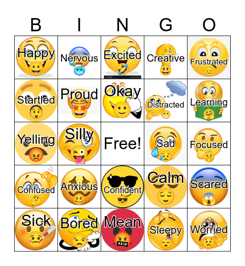 Zones of Regulation BINGO Card