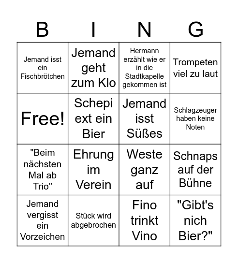 Kommers 2026 Bingo Card