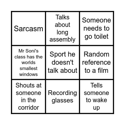 Final Miller BINGO! Bingo Card