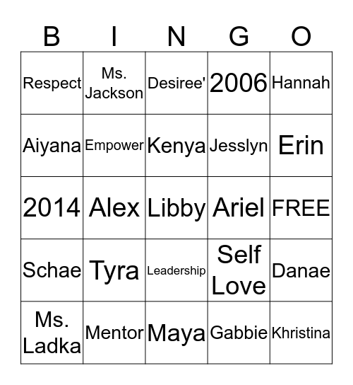 Leading Ladies of Lincoln  Bingo Card