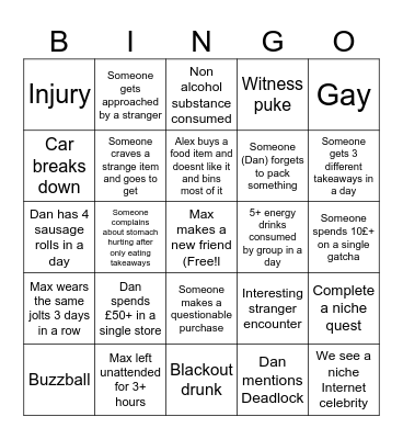 Brighton Bingo Card