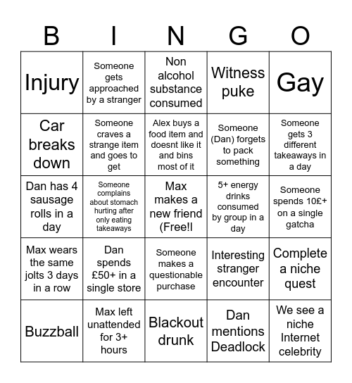 Brighton Bingo Card