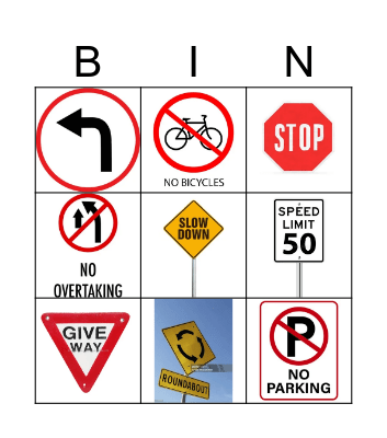 ROAD BINGO Card