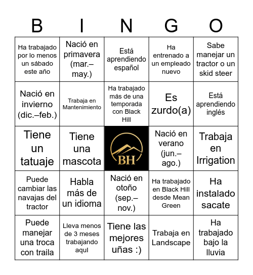 Encuentra a alguien que... Bingo Card