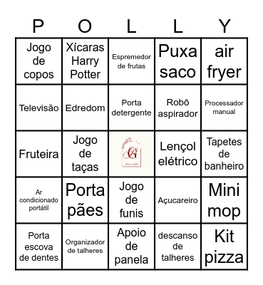 Chá de panela P&G Bingo Card