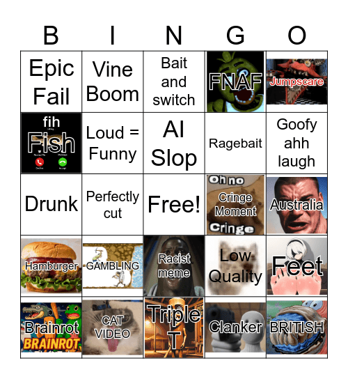 UNUSUAL BINGO 12 Bingo Card