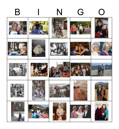 Grandma Bingo Card