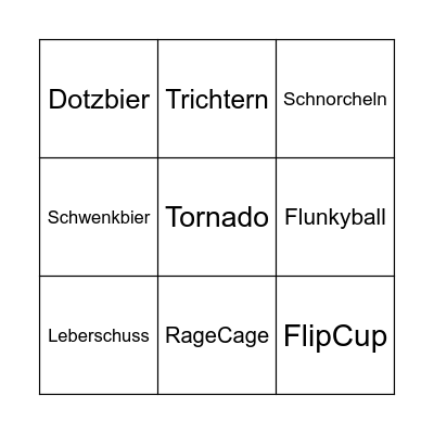 9 Kampf Bingo Card