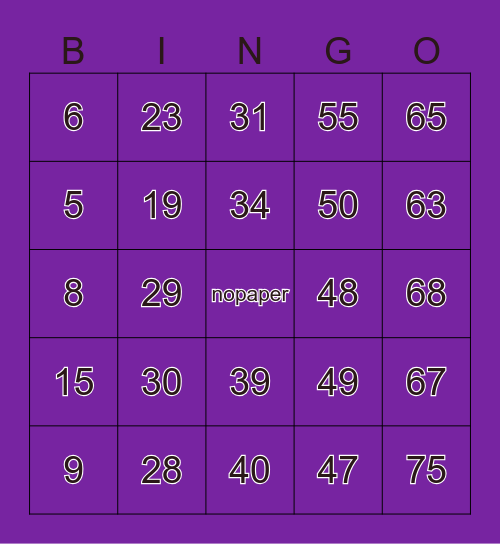 Arraiá da Nopaper Bingo Card