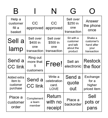 Weekend 07/10 - 07/12 Bingo Card