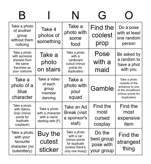Smash Con 2026 BINGO Card