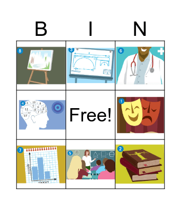 COLLEGE MAJORS Bingo Card