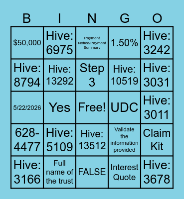 Navigating Resources Bingo Card