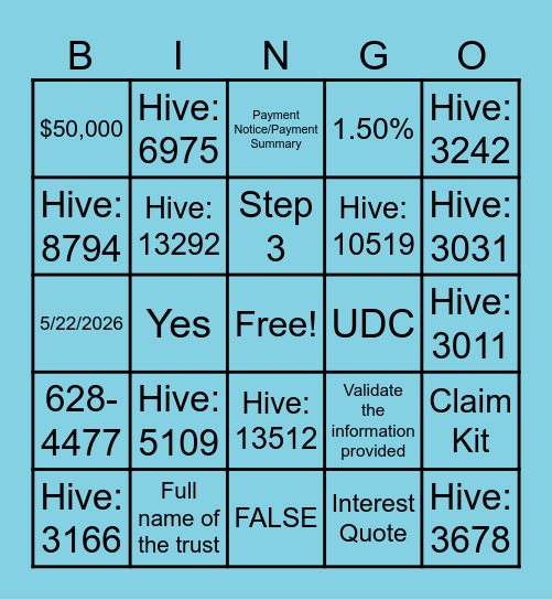 Navigating Resources Bingo Card