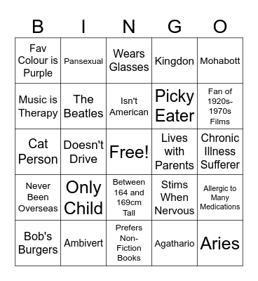 Bewitchingomen Bingo Card