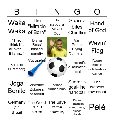 Iconic World Cup Moments Bingo Card