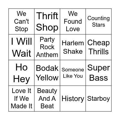 2010s Bingo 3 Bingo Card