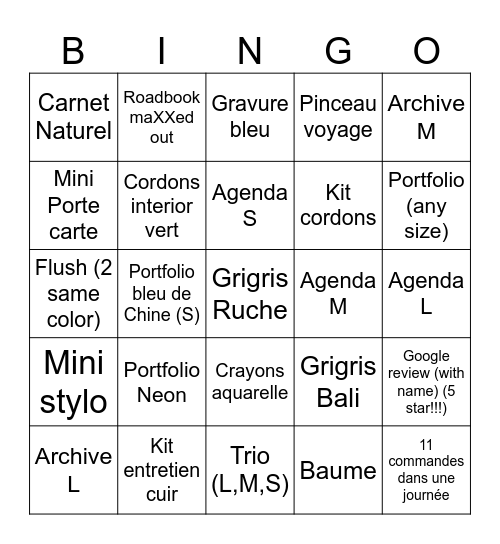 Bingo Card