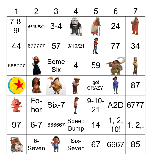 People And Numbered Generations Bingo Card