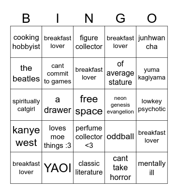 eli caspberry Bingo Card