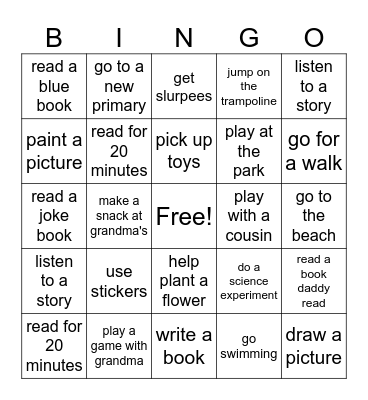 summer bingo Card