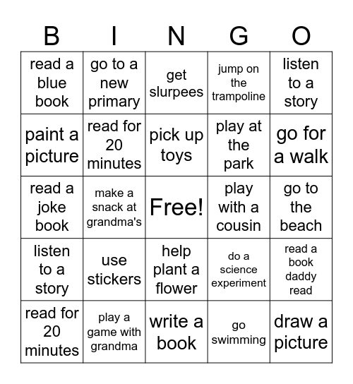 summer bingo Card
