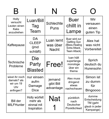 Session 65 Bingo Card