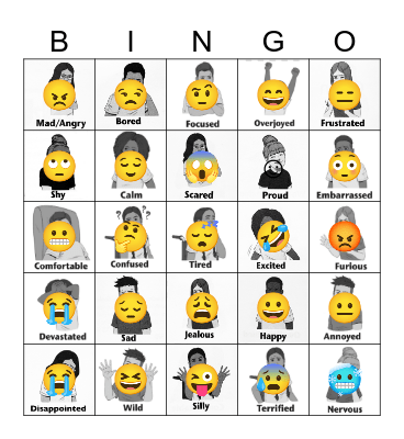 Zones of Regulation Bingo! Updated Imagery Bingo Card
