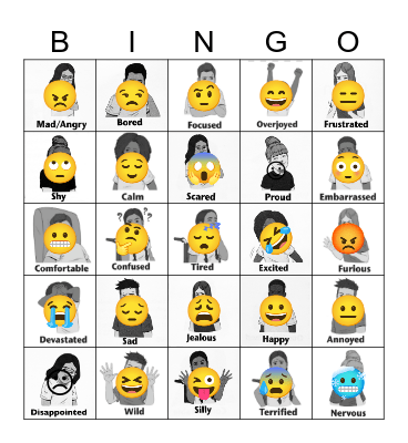 Zones of Regulation Bingo! Updated Imagery Bingo Card