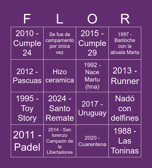 EL BINGO DE Bingo Card