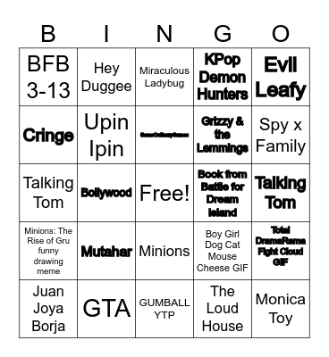 Window of Tolerance Bingo Card