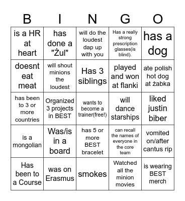 Find a person who ... Bingo Card