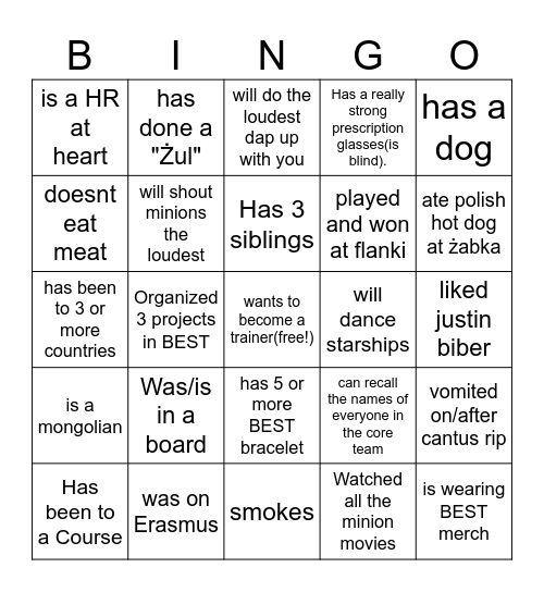 Find a person who ... Bingo Card
